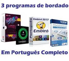 3 Programas Wilcom E4.2h + Embird 2017 BR - Pedesign11 + instala��o